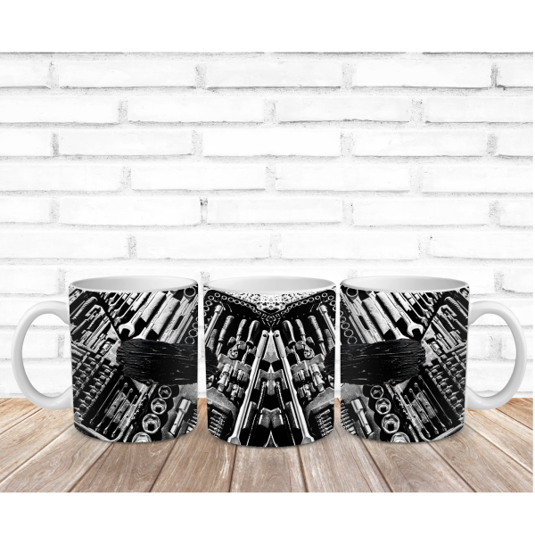 11 oz Tasse mit Werkstatt Motiv 3